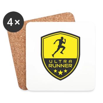 ULTRA RUNNER LOGO - Coasters (set of 4) - white - Front