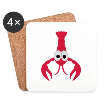 Lobster - Coasters (set of 4) - white - Front