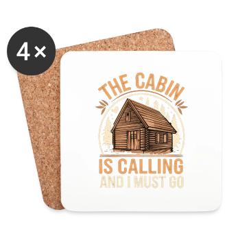 The Cabin Is Calling And I Must Go 11 - Untersetzer (4er-Set) - Weiß - Vorne