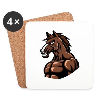 Horse Strong - Coasters (set of 4) - white - Front