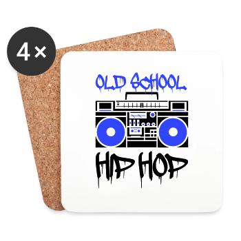 ghettoblaster old school - Untersetzer (4er-Set) - Weiß - Vorne