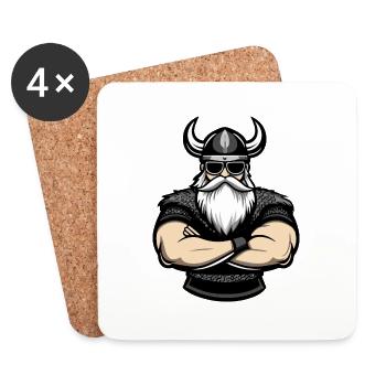 Viking Sunglasses - Coasters (set of 4) - white - Front
