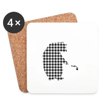 Mère Ours - Dessous de verre (lot de 4) - blanc - Devant