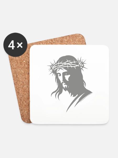 christus jesus - Untersetzer (4er-Set) - Weiß