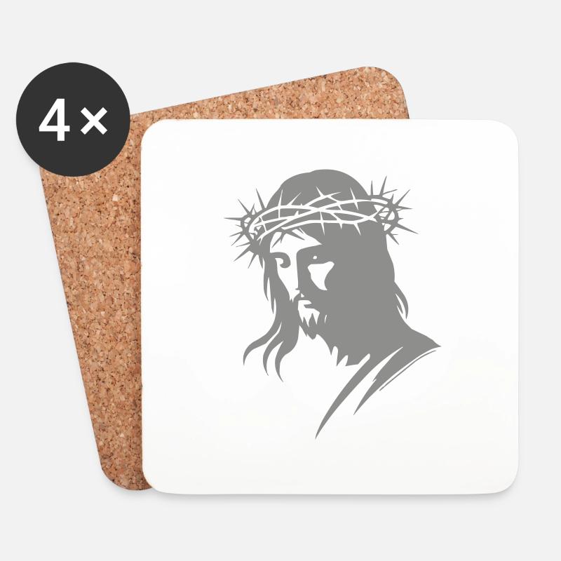 christus jesus - Untersetzer (4er-Set) - Weiß
