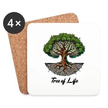 Tree of Life - Coasters (set of 4) - white - Front