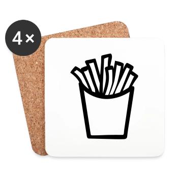 French fries - Coasters (set of 4) - white - Front