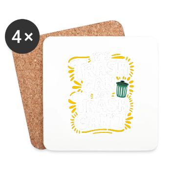It's Trash Can Not Trash Can't 11 - Untersetzer (4er-Set) - Weiß - Vorne