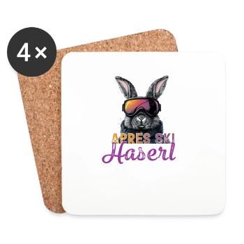 Après Ski Haserl - Untersetzer (4er-Set) - Weiß - Vorne