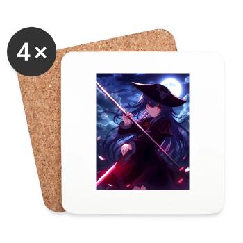 Scythe Anime Design - Untersetzer (4er-Set) - Weiß - Vorne