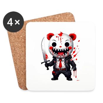 Hide and seek with Teddy - Coasters (set of 4) - white - Front