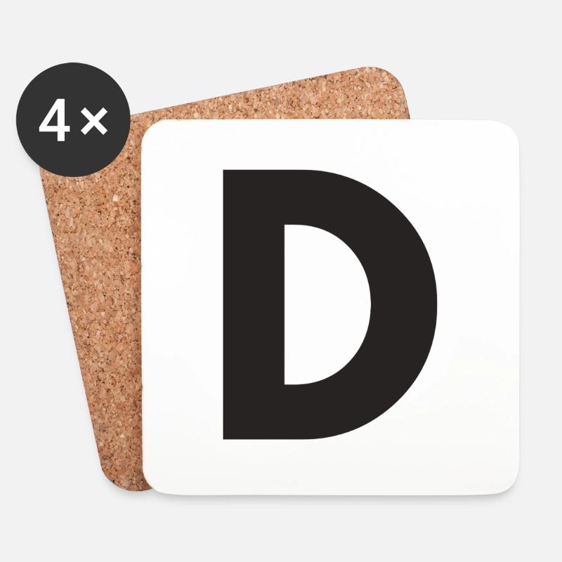 D - Untersetzer (4er-Set) - Weiß