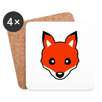 Fox Red Fox Wild Animal Clever Forest Inhabitants - Coasters (set of 4) - white - Front