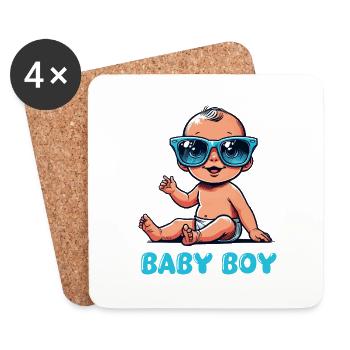 baby comic - Untersetzer (4er-Set) - Weiß - Vorne