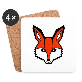Fox Red Fox Wild Animal Clever Forest Inhabitants - Coasters (set of 4) - white - Front