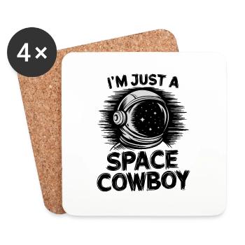 Je ne suis qu’un cow-boy de l’espace - Dessous de verre (lot de 4) - blanc - Devant
