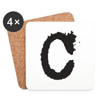 C - Untersetzer (4er-Set) - Weiß - Vorne