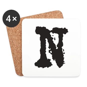N - Coasters (set of 4) - white - Front
