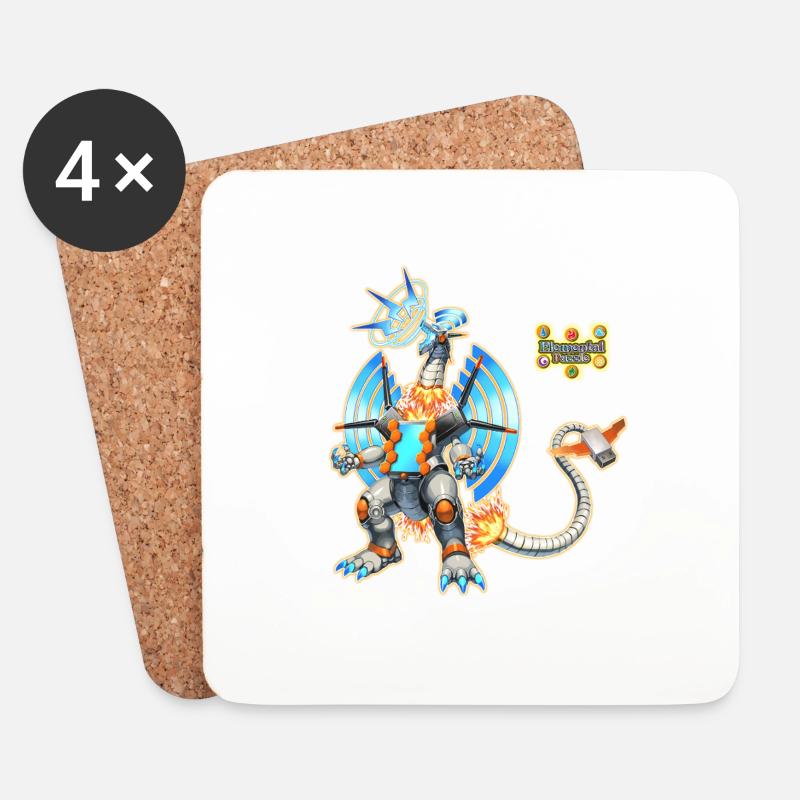 Wi-Fi Drache - Untersetzer (4er-Set) - Weiß