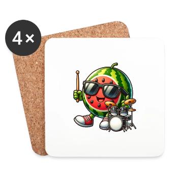 Global - Black without Japan Template - Coasters (set of 4) - white - Front