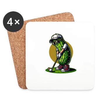 Funny Pickl Golf Player Humor - Coasters (set of 4) - white - Front
