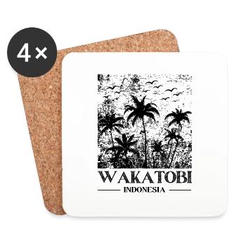 Wakatobi Indonesia - Coasters (set of 4) - white - Front