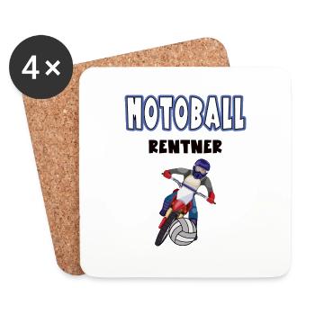 Motoball Motoballer Rentner Rente Ruhestand - Untersetzer (4er-Set) - Weiß - Vorne