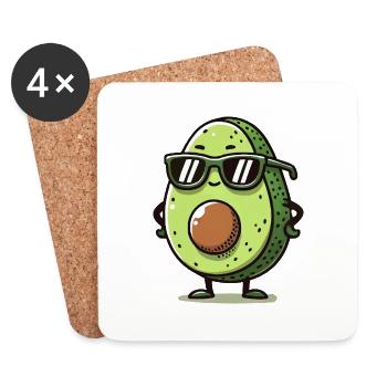 Avocado Comic - Coasters (set of 4) - white - Front