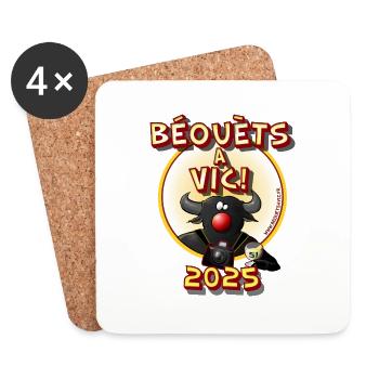 beouets front 2025 - Dessous de verre (lot de 4) - blanc - Devant