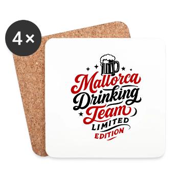 Mallorca Drinking Team Malle - Coasters (set of 4) - white - Front