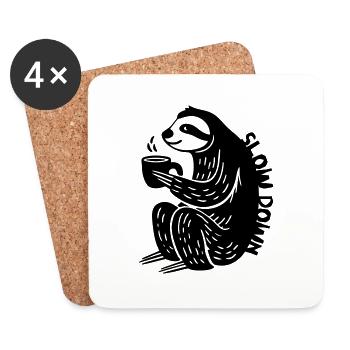 Slow Down - Coasters (set of 4) - white - Front