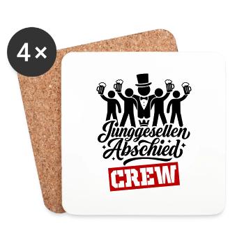 Junggesellen Abschied Crew Jga Lustig - Untersetzer (4er-Set) - Weiß - Vorne
