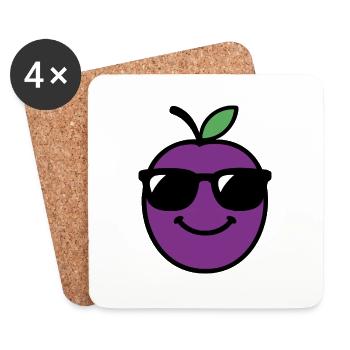 Plum Head - Coasters (set of 4) - white - Front