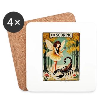 Le Scorpion - Dessous de verre (lot de 4) - blanc - Devant
