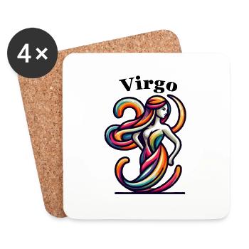 Virgo Virgo colorful - Coasters (set of 4) - white - Front