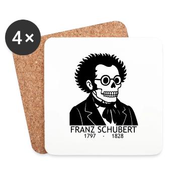 Franz Schubert - Untersetzer (4er-Set) - Weiß - Vorne