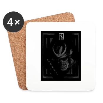 Samurai Grey - Untersetzer (4er-Set) - Weiß - Vorne