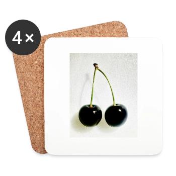Cherry - Coasters (set of 4) - white - Front
