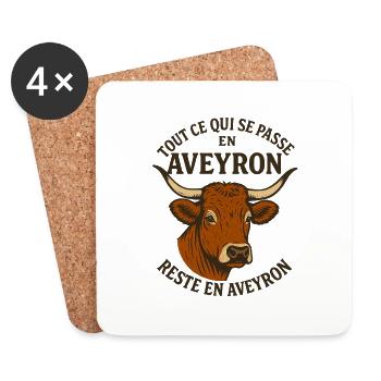 Everything that happens in Aveyron stays in Aveyron - Coasters (set of 4) - white - Front