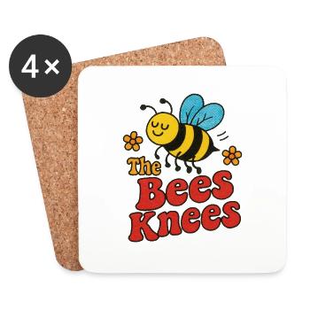 The Bee’s Knees – Sweetest of Them All - Coasters (set of 4) - white - Front
