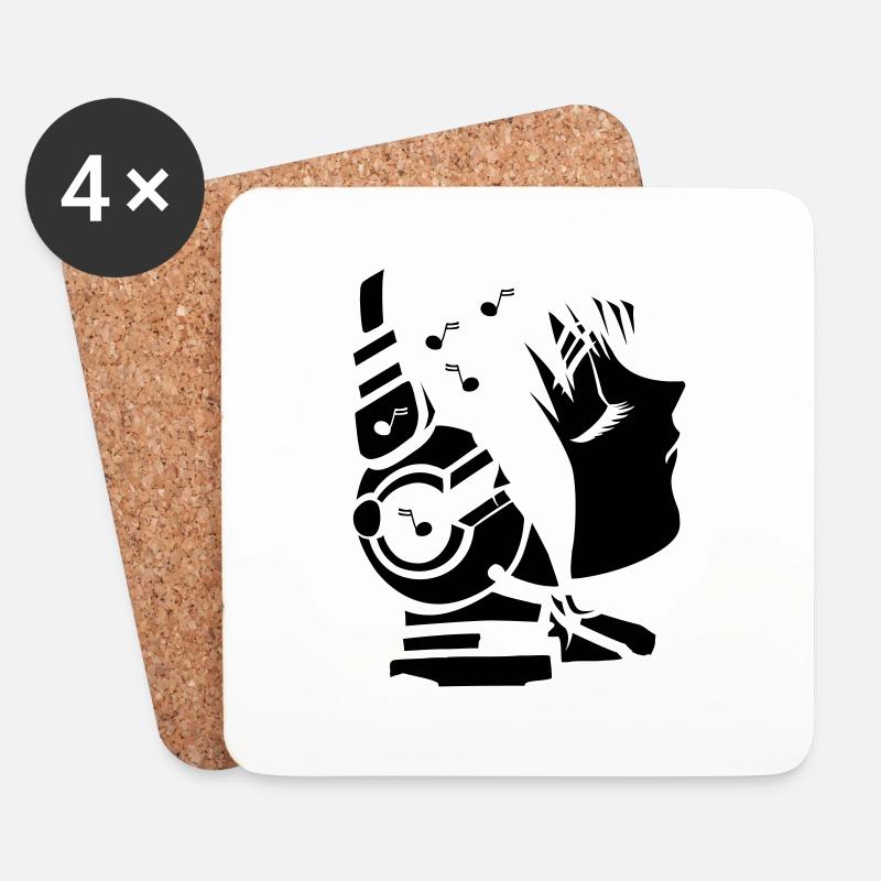 future_sound3 - Coasters (set of 4) - white