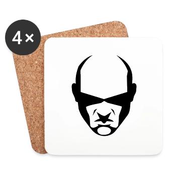 balded head - Coasters (set of 4) - white - Front