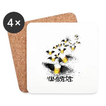 vambiere,vampire,vampir,halloween,bier - Untersetzer (4er-Set) - Weiß - Vorne