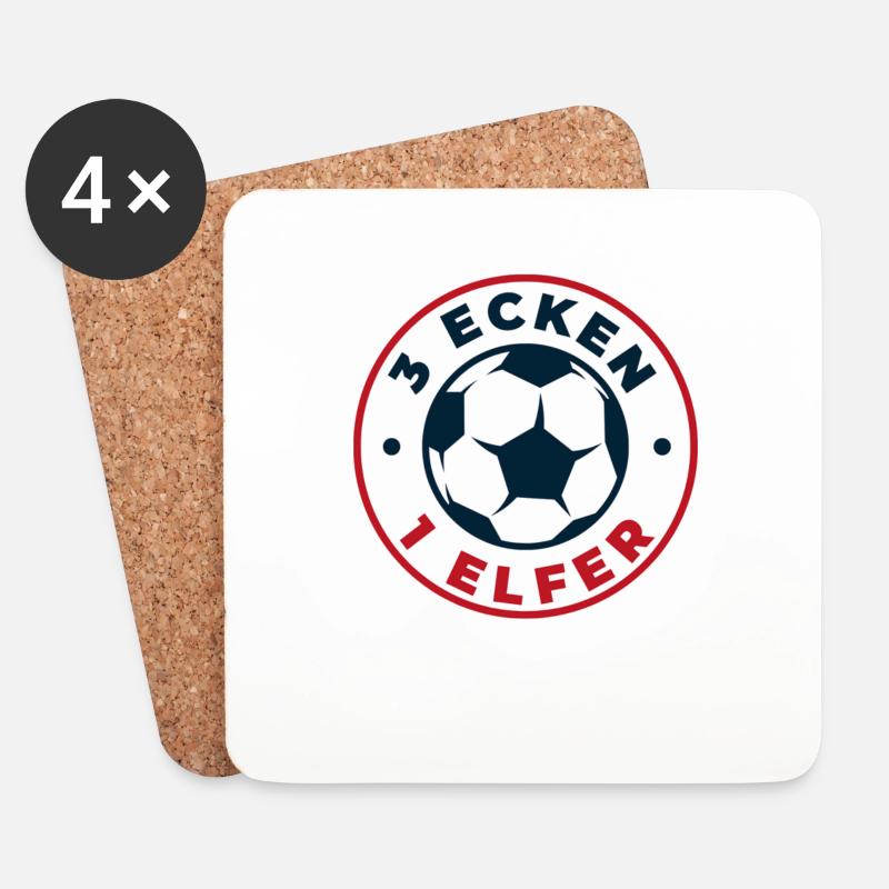 3 ecken 1 elfer - Untersetzer (4er-Set) - Weiß