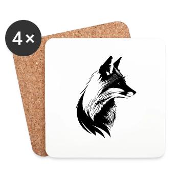 Hübsches Wald Fuchs Natur Porträt - Untersetzer (4er-Set) - Weiß - Vorne