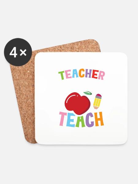 Teacher Gonna Teach - Untersetzer (4er-Set) - Weiß