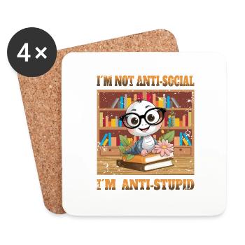 Smart Worm - Coasters (set of 4) - white - Front