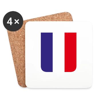 France - Untersetzer (4er-Set) - Weiß - Vorne
