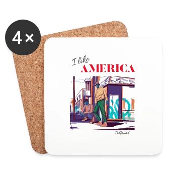 I Like America Country Forever - Untersetzer (4er-Set) - Weiß - Vorne