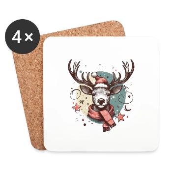 Rudolph - Untersetzer (4er-Set) - Weiß - Vorne
